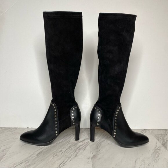 Aquatalia Rolla Black Suede Tall Boot 8 1/2 - Picture 8 of 16